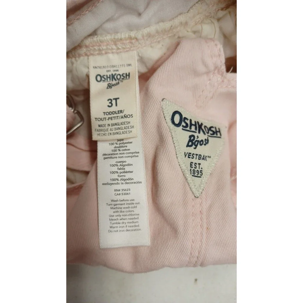 Oshkosh BGosh Size 3T Little Girls Unicorn Tutu Jean Overalls Dress